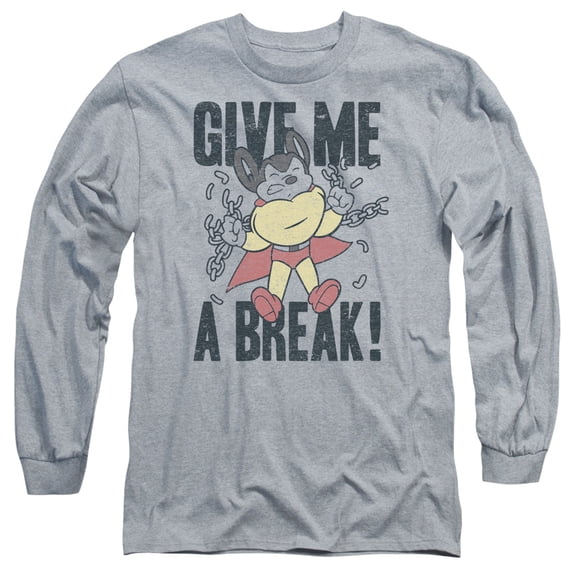 Mighty Mouse - Give Me A Break - Long Sleeve Shirt - Medium