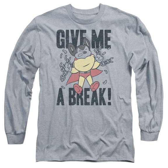 Mighty Mouse - Give Me A Break - Long Sleeve Shirt - X-Large
