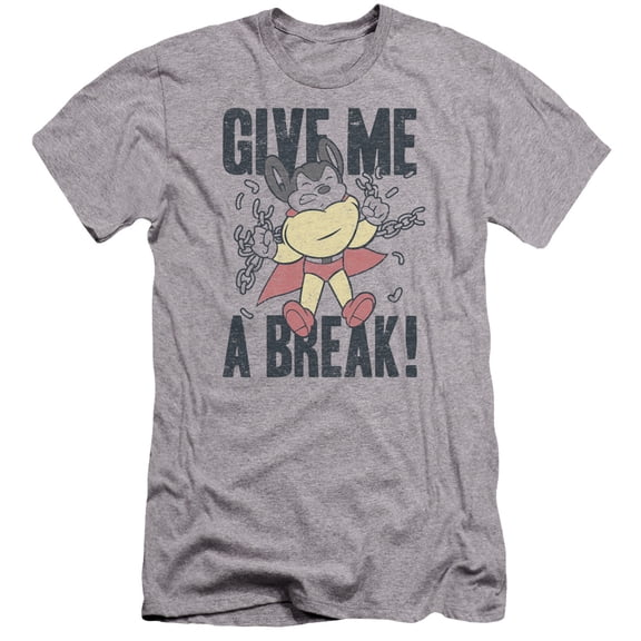 Mighty Mouse - Give Me A Break - Premium Slim Fit Short Sleeve Shirt - X-Large