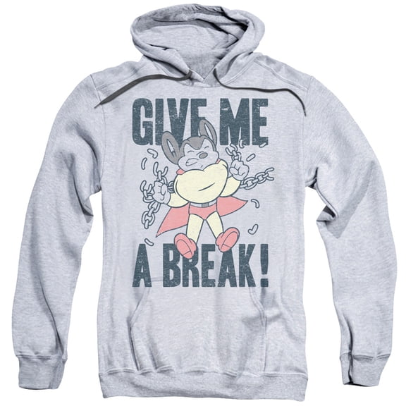 Mighty Mouse Animated Cartoon Superhero Give Me A Break Adult Pull-Over Hoodie