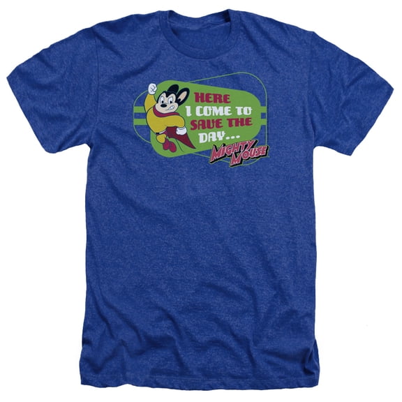 Mighty Mouse - Here I Come - Heather Short Sleeve Shirt - Large