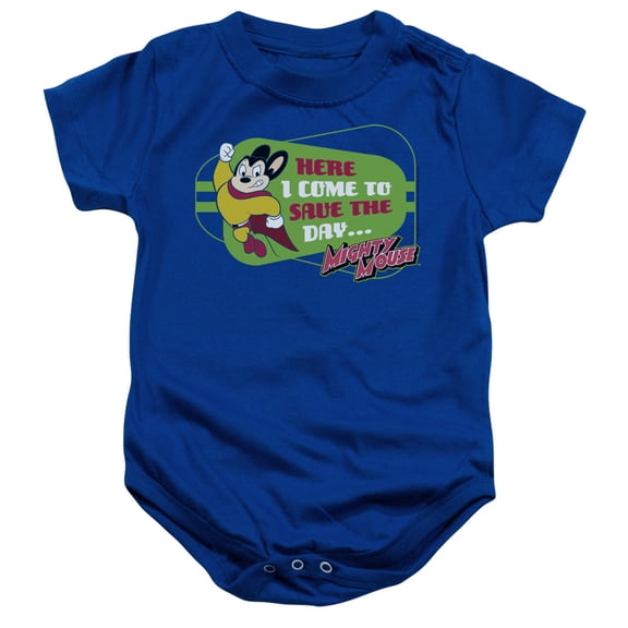 Mighty Mouse Baby Boys' Here I Come Bodysuit 6 - 12 Months Royal