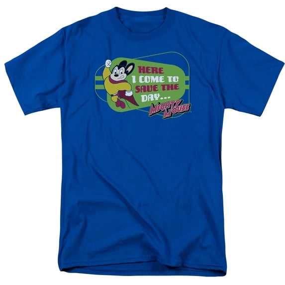 Mighty Mouse Here I Come Officially Licensed Adult T-Shirt 3XL