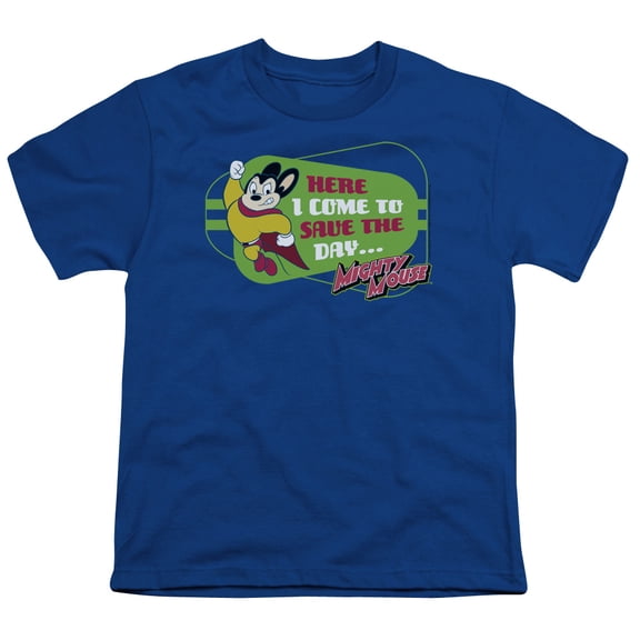 Mighty Mouse - Here I Come - Youth Short Sleeve Shirt - Large