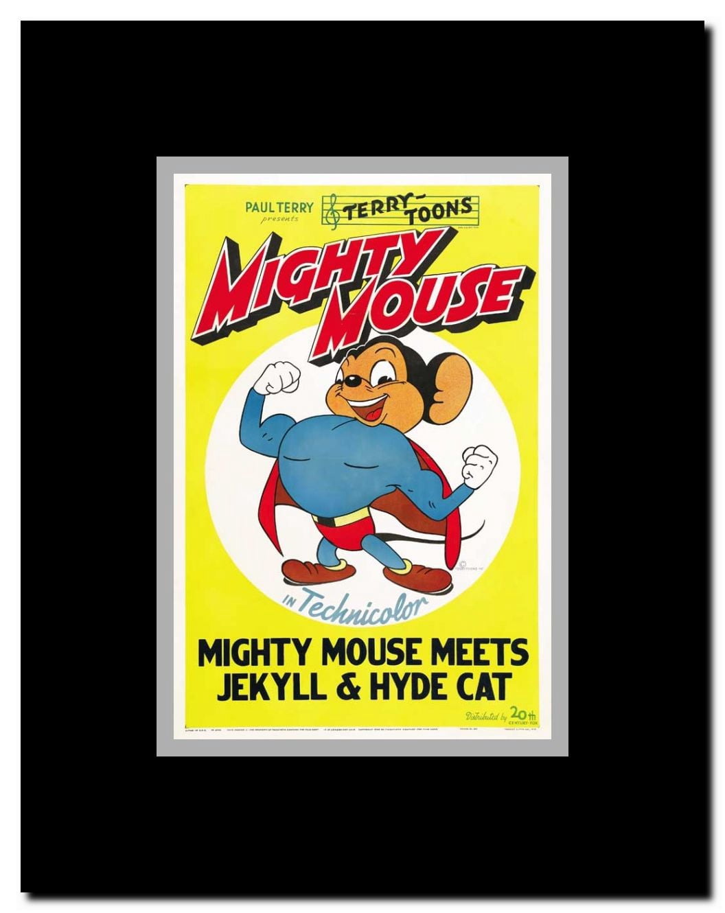 Mighty Mouse Meets Jekyll and Hyde Cat Framed Movie Poster