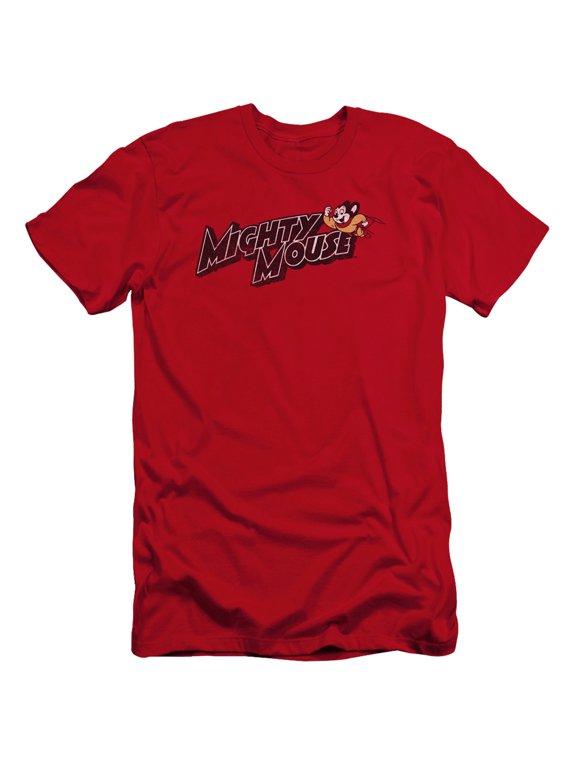 Mighty Mouse - Might Logo - Premium Slim Fit Short Sleeve Shirt - Medium