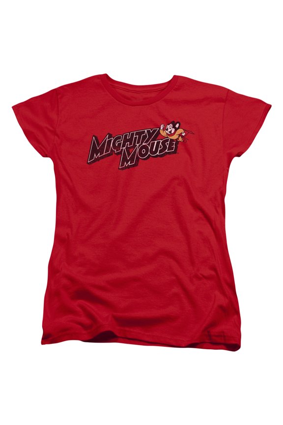 Mighty Mouse - Might Logo - Women's Short Sleeve Shirt - Medium
