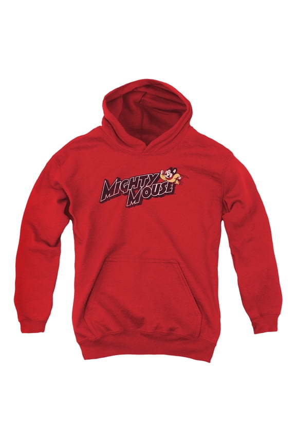 Mighty Mouse - Might Logo - Youth Hooded Sweatshirt - Small