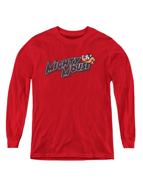 Mighty Mouse - Might Logo - Youth Long Sleeve Shirt - Small