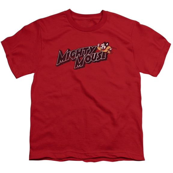 Mighty Mouse - Might Logo - Youth Short Sleeve Shirt - Large