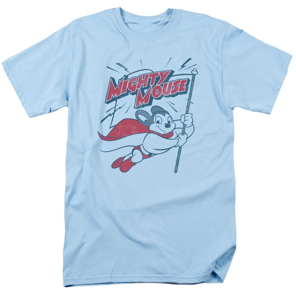 Mighty Mouse Men's Mighty Flag T-shirt Large Blue