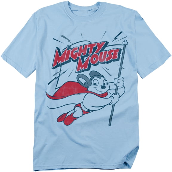 Mighty Mouse Men's Mighty Flag T-shirt X-Large Blue