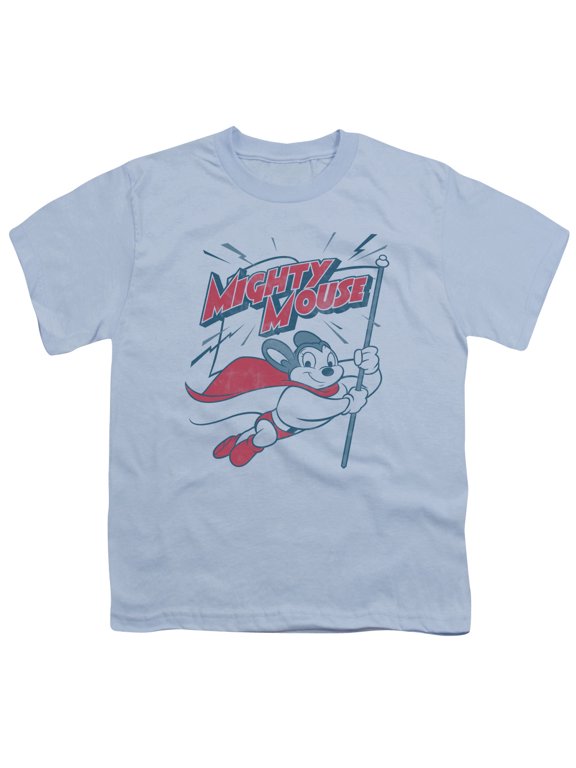 Mighty Mouse - Mighty Flag - Youth Short Sleeve Shirt - Medium