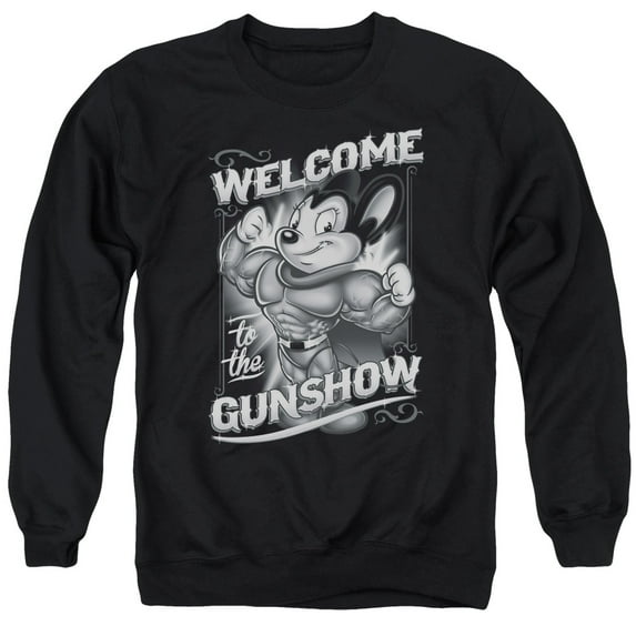 Mighty Mouse - Mighty Gunshow - Crewneck Sweatshirt - XXX-Large