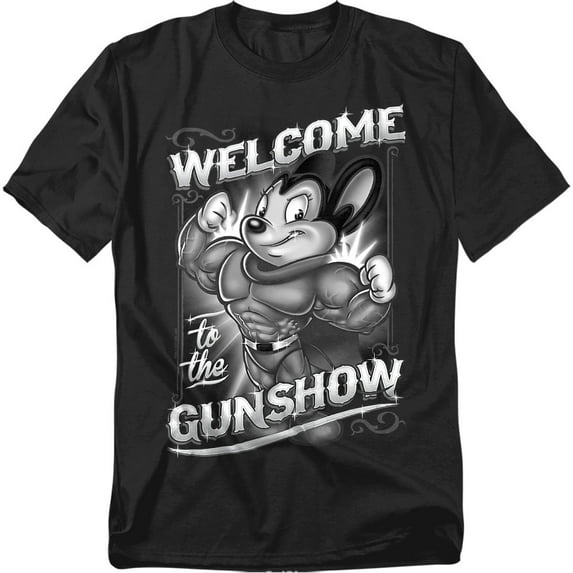 Mighty Mouse - Mighty Gunshow - Short Sleeve Shirt - XXXXX-Large