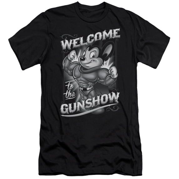 Mighty Mouse - Mighty Gunshow - Slim Fit Short Sleeve Shirt - Small