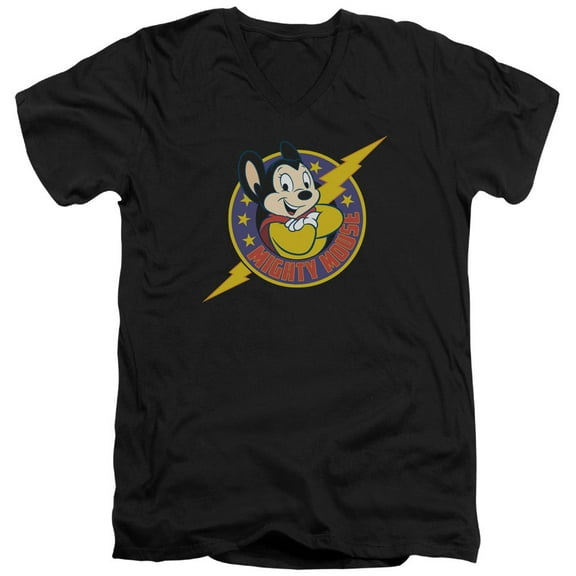 Mighty Mouse - Mighty Hero - Slim Fit V Neck Shirt - X-Large