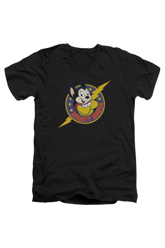 Mighty Mouse - Mighty Hero - Slim Fit V Neck Shirt - X-Large