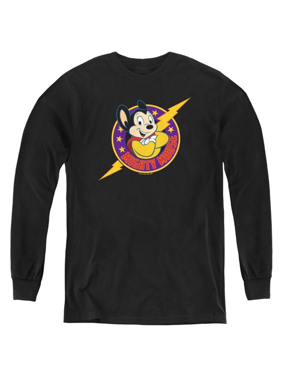 Mighty Mouse - Mighty Hero - Youth Long Sleeve Shirt - Small
