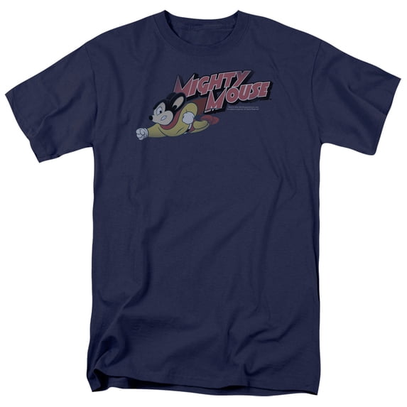 Mighty Mouse Mighty Retro Adult 18/1 T-Shirt Navy