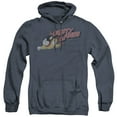 thumbnail image 1 of Mighty Mouse Mighty Retro Adult Heather Hoodie Sweatshirt Navy, 1 of 1