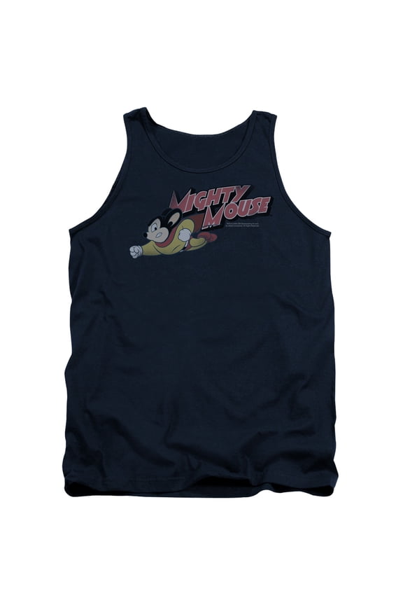 Mighty Mouse Mighty Retro Adult Tank Top Navy