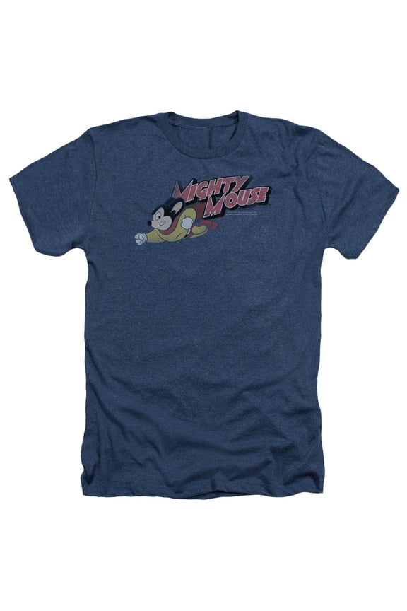 Mighty Mouse - Mighty Retro - Heather Short Sleeve Shirt - Large