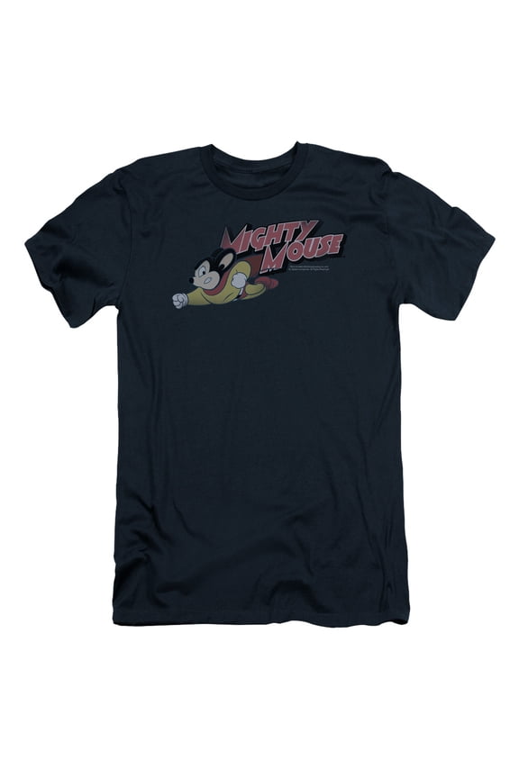 Mighty Mouse Mighty Retro Adult 30/1 T-Shirt Navy