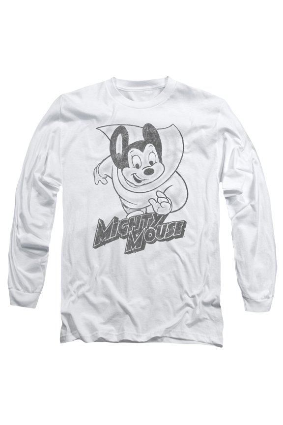 Mighty Mouse - Mighty Sketch - Long Sleeve Shirt - Large