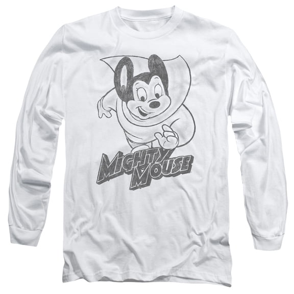 Mighty Mouse - Mighty Sketch - Long Sleeve Shirt - Small