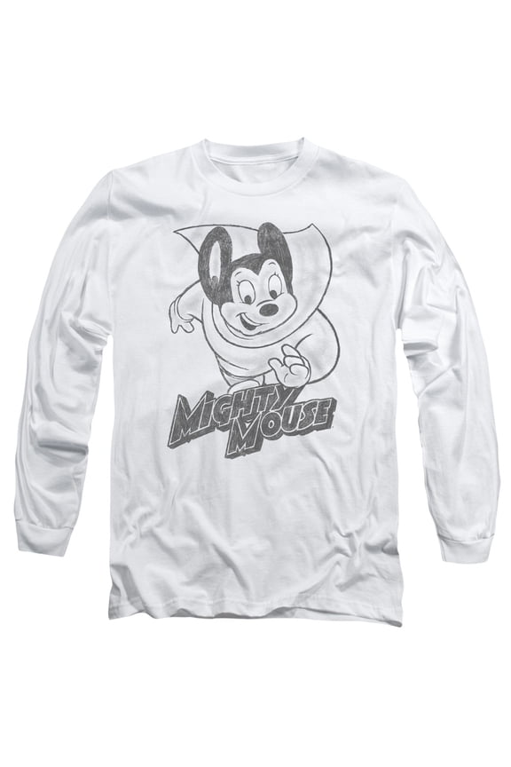 Mighty Mouse - Mighty Sketch - Long Sleeve Shirt - X-Large