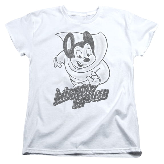 Mighty Mouse - Mighty Sketch - Women's Short Sleeve Shirt - Medium