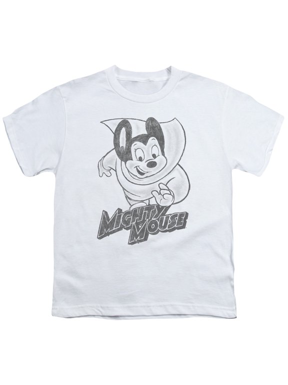 Mighty Mouse - Mighty Sketch - Youth Short Sleeve Shirt - Large