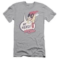 thumbnail image 1 of Mighty Mouse-My Hero - Short Sleeve Adult 30-1 Tee - Silver- Medium, 1 of 1