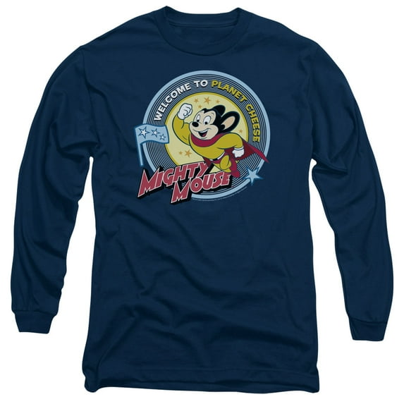 Mighty Mouse - Planet Cheese - Long Sleeve Shirt - Large