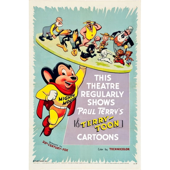 Mighty Mouse Poster 24x36 24in x 36in Unframed, Age: Adults, Rectangle Best Posters