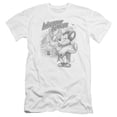 thumbnail image 1 of Mighty Mouse Protect And Serve Premium Canvas Adult Slim Fit 30/1 T-Shirt White, 1 of 1