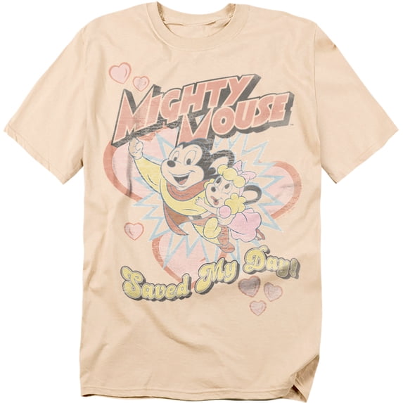 Mighty Mouse Saved My Day Officially Licensed Adult T-Shirt XL