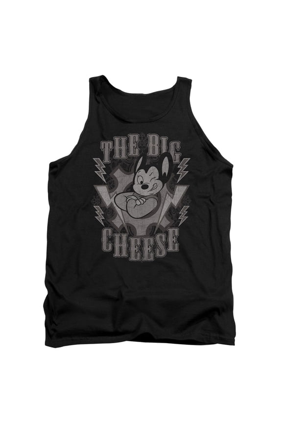 Mighty Mouse The Big Cheese Adult Tank Top Black