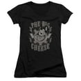 thumbnail image 1 of Mighty Mouse The Big Cheese Junior Women's V-Neck T-Shirt Black, 1 of 1