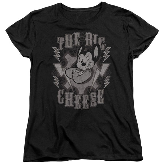 Mighty Mouse The Big Cheese Women's T-Shirt Black