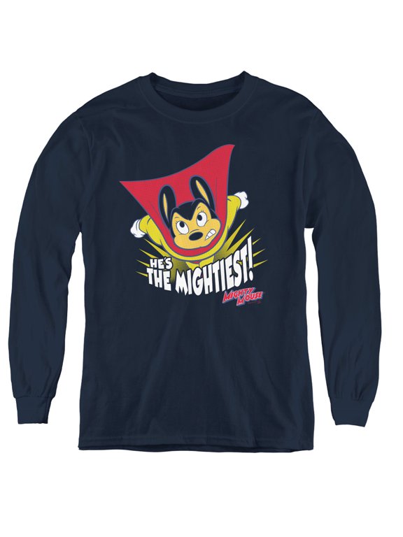 Mighty Mouse - The Mightiest - Youth Long Sleeve Shirt - Medium