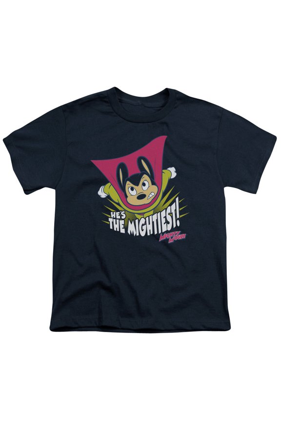 Mighty Mouse - The Mightiest - Youth Short Sleeve Shirt - Large