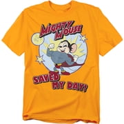 Mighty Mouse Vintage Day Officially Licensed Adult T-Shirt XL