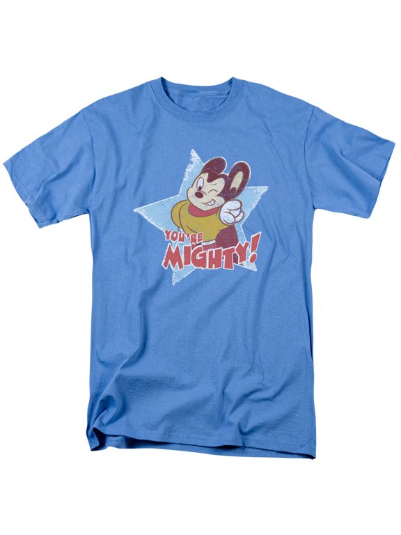 Mighty Mouse - Youre Mighty - Adult Unisex Short Sleeve T-Shirt - Blue