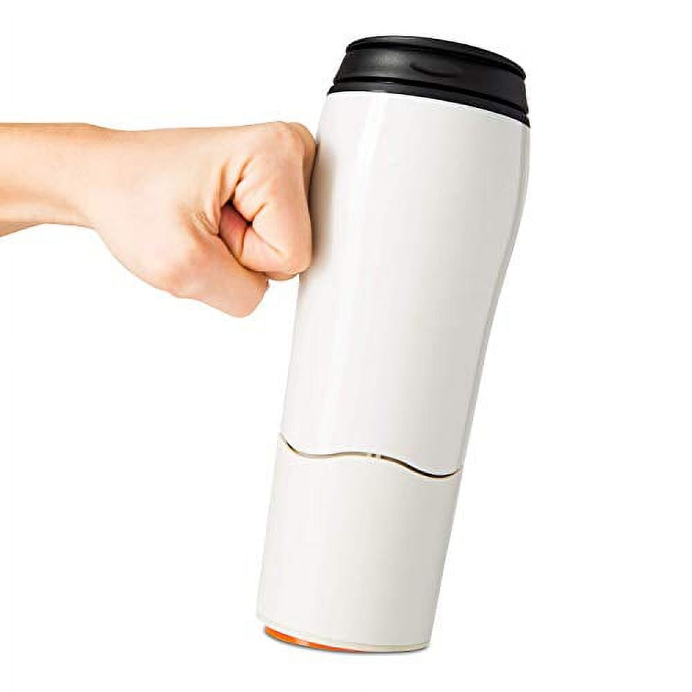 Mighty Mug Plastic Travel Mug, No Spill Double Wall Tumbler, Cold/Hot, Cream