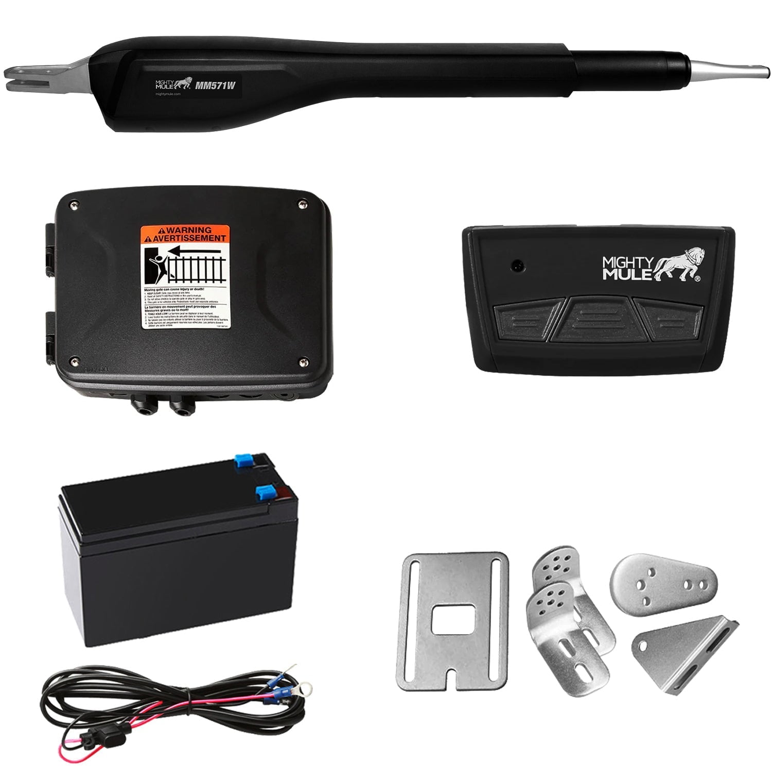 Mighty Mule Heavy Duty Black Smart Gate Opener Kit