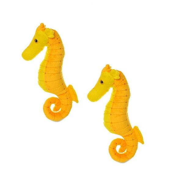 Mighty Ocean Seahorse Durable Plush Squeaky Dog Toy, 2 Pack