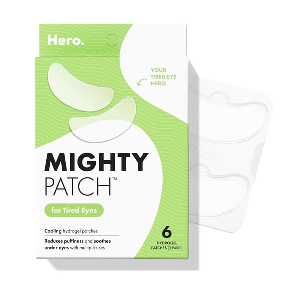 Hero Cosmetics Mighty Patch for Tired Eyes, Cooling Hydrogel Eye Patch, 6 Count