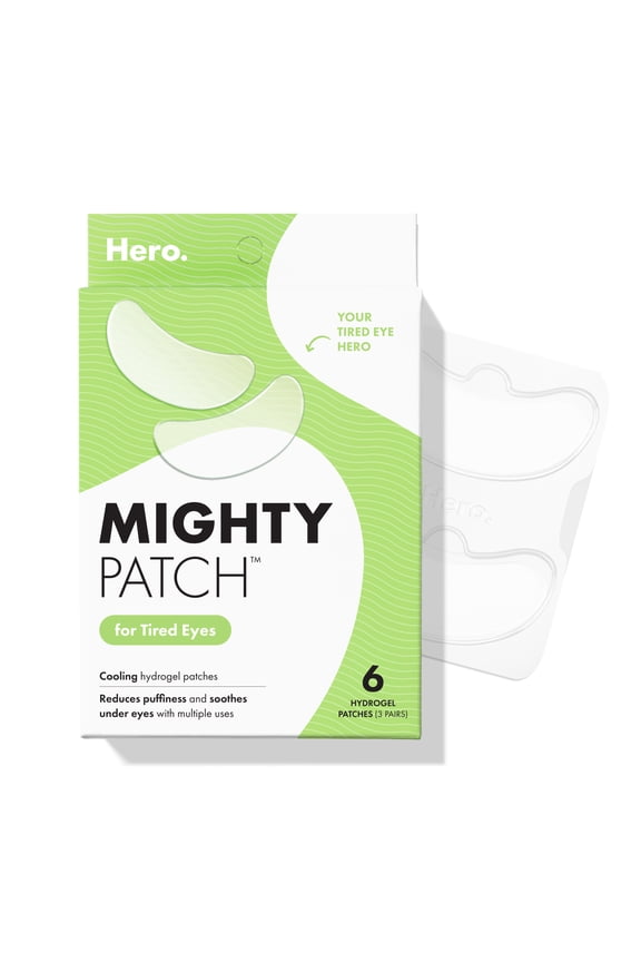 Hero Cosmetics Mighty Patch for Tired Eyes, Cooling Hydrogel Eye Patch, 6 Count